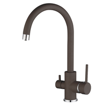Plautuvės maišytuvas su jungtimi vandens filtrui AQUASANITA Sabiaduo 2963, 120 Dark brown