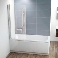 Vonios sienelė Ravak CVS1-80 L blizgus + stiklas Transparent, 7QL40C00Z1