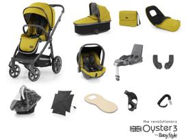 OYSTER 3 STROLLER SET 12IN1  MUSTARD/CITY GREY