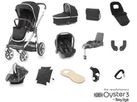 OYSTER 3 STROLLER SET 12IN1 CAVIAR/MIRROR