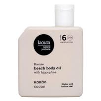 Drėkinamasis deginimosi aliejus kūnui Laouta Beach Body Tanning Oil Cacao LAO0012, SPF 6 apsauga, 100 ml