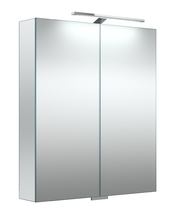 Veidrodinė spintelė su dvigubo veidrodžio durelėmis Raguvos Baldai 2102300, LED apšvietimu, IP44, 60 cm