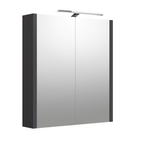 Veidrodinė spintelė su apšvietimu Raguvos Baldai Urban 2002305, LED, IP44, pilka matinė, 60 cm
