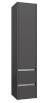 Ūkinė spintelė Raguvos Baldai Urban 203521205 su vienom durelėm, dviem stalčiukais, aliuminio profiliu, pilka matinė, 35 cm