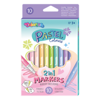 Flomasteriai dvipusiai Colorino Pastel 10 pastelinių spalvų