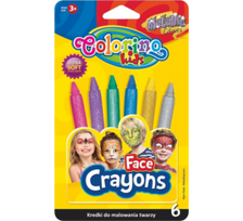Kreidelės veidui dažyti Colorino Kids 6 blizgių spalvų
