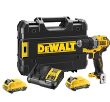 Akumuliatorinis suktuvas-gręžtuvas Dewalt DCD701D2-QW, 10.8 - 12 V, 2000 mAh