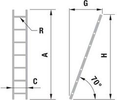 Kopėčios aliuminės, atremiamos EUROSTYL | 11 pakopų 313 cm (su stabilizatoriumi)