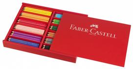 *Spalvoti pieštukai Faber-Castell Jumbo Grip , 12 spalvų, 144vnt, medinėje dėžutėje