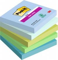 Lipnūs lapeliai užrašams 3M Post-it® Super Sticky Oasis, 76 x 76 mm, 5 vnt. po 90 lapelių