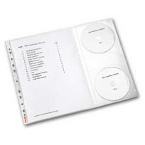 *Įmautės LEITZ COMBO, A4, 2 CD kišenėlės, matinės, 5 vnt
