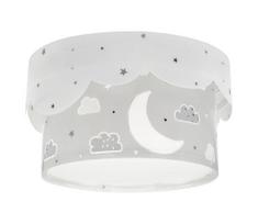 Dalber 61236E –Vaikiškas lubinis šviestuvas MOON 2xE27/60W/230V pilkas