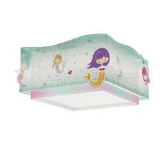 Dalber 63446 - Vaikiškas lubinis šviestuvas MERMAIDS 2xE27/60W/230V