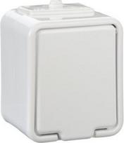Socket outlet, surface, IP44, white, Cedar W1103010121 | 5904093445210