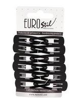 EuroStil plaukų segtukai juodi 12vnt Eurostil 5cm