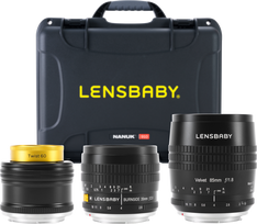 LENSBABY PRO KIT WITH VELVET 85, BURNSIDE 35 & TWIST 60 FOR CANON EF
