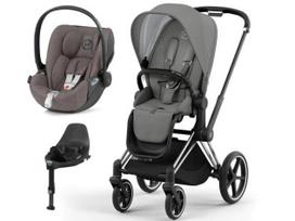 Universalus vežimėlis Cybex Priam V4 Soho Grey 4in1 chrome black