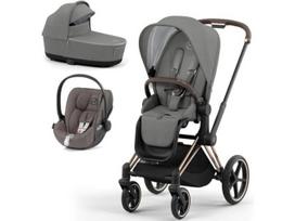 Universalus vežimėlis Cybex Priam V4 Soho Grey 3in1 Rose Gold