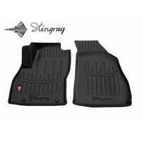 Guminiai 3D kilimėliai FIAT Qubo 2008-2021 (Priekiniai, Juodos spalvos)