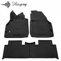 Guminiai 3D kilimėliai RENAULT Scenic II 2003-2009 (Juodos spalvos)