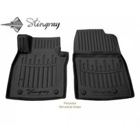 Guminiai 3D kilimėliai VOLKSWAGEN T5 2003-2015 (Priekiniai, 2 vietų, Juodos spalvos)