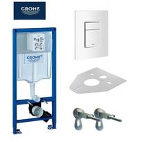 Grohe Rapid SL klozeto rėmo komplektas su baltu klavišu
