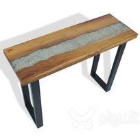 vidaXL Konsolinis staliukas, tikmedis, 100x35x75 cm
