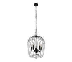 Searchlight 30216-5BK - Sietynas ant stulpo SHOWER 5xE14/60W/230V juodas