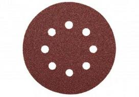 Kibus šlifavimo diskas 8 skylių CORTEX 125 mm 5 vnt : Švitrinio popieriaus grublėtumas - P120