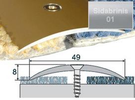 Profilis Effector A04 sujungimo | sidabrinis 270 cm 49x8 mm