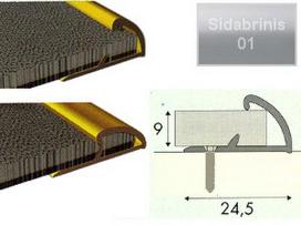 Profilis Effector A07 užbaigimo | 270 cm, sidabrinis 24.5x9 mm