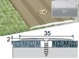 Profilis Effector A08 sujungimo | sidabrinis 93 cm 35x2 mm