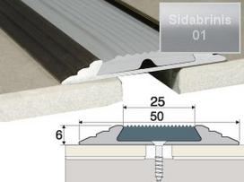 Profilis Effector A10 sujungimo, su juoda guma | sidabrinis 93 cm 50x6 mm