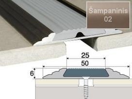 Profilis Effector A10 sujungimo, su juoda guma | šampaninis 270 cm 50x6 mm