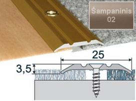 Profilis Effector A12 sujungimo | šampaninis 180 cm 25x2 mm