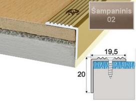 Profilis Effector A30 laiptams | šampaninis 270 cm 20x19.5 mm
