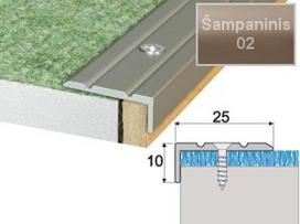 Profilis Effector A31 laiptams | šampaninis 270 cm 25x10 mm