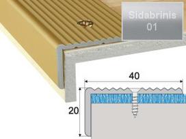 Profilis Effector A33 laiptams | sidabrinis 120 cm 40x20 mm
