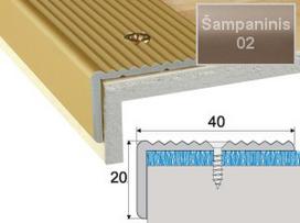 Profilis Effector A33 laiptams | šampaninis 120 cm 40x20 mm