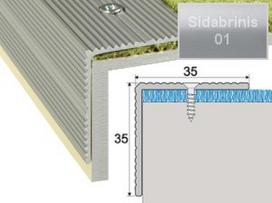 Profilis Effector A34 laiptams | sidabrinis 270 cm 35x35 mm