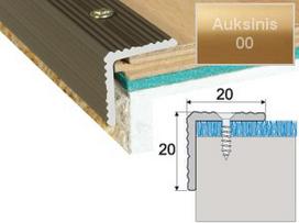 Profilis Effector A35 laiptams | auksinis 90 cm 20x20 mm