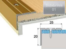 Profilis Effector A36 laiptams | sidabrinis 270 cm 25x20 mm