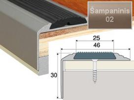 Profilis Effector A38 laiptams, su juoda guma | šampaninis 90 cm 50x30 mm