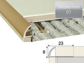 Profilis Effector A53 užbaigimo | A53 sidabrinis 250 cm 23x8 mm