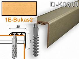 Profilis laiptams PVC Myck, 25 x 25 mm | bukas2, 2 m