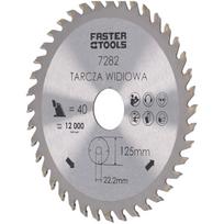 Pjūklas medžiui diskinis TCT Faster Tools | 125x22,2mm, 40 dant.