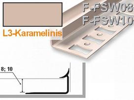 Profilis užbaigimo PVC Aspro, vidinis | 8 mm x 2.5 m, karamelinis