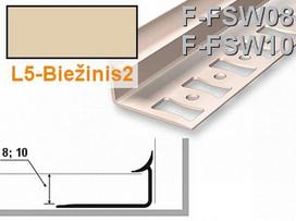 Profilis užbaigimo PVC Aspro, vidinis | 10 mm x 2.5 m, biežinis2