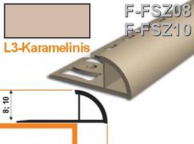 Profilis užbaigimo PVC Aspro, išorinis | 8 mm x 2.5 m, karamelinis