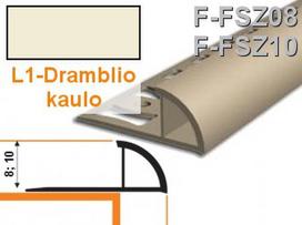 Profilis užbaigimo PVC Aspro, išorinis | 10 mm x 2.5 m, dramblio kaulas